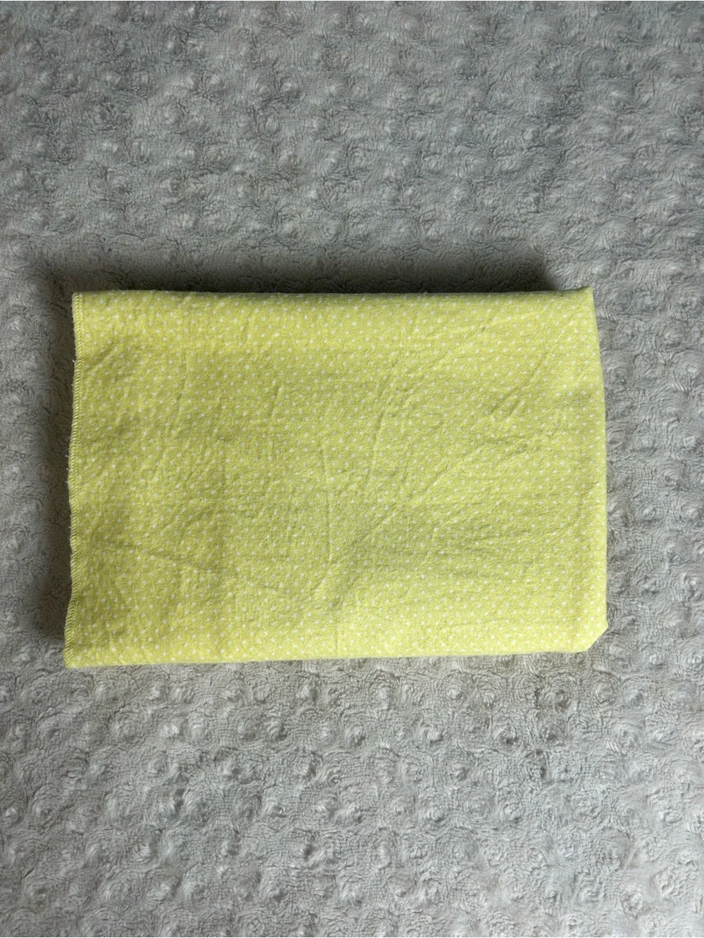 Bright Future Yellow White Polka Dots Baby Receiving Blanket Flannel Cotton